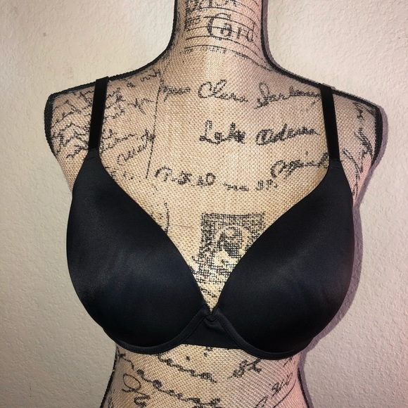 Victoria’s Secret Pink Wear Everywhere Black Push Up Bra Size 36D - Picture 2 of 5